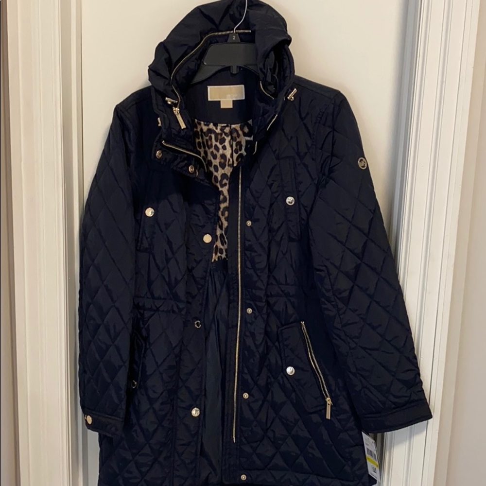 NWT Navy blue Michael Kors raincoat